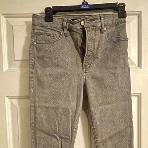 Express high rise grey snake skin jeans size 4